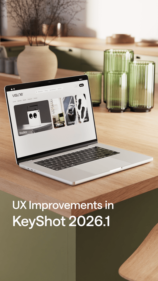KeyShot UX improvements watch on YouTube